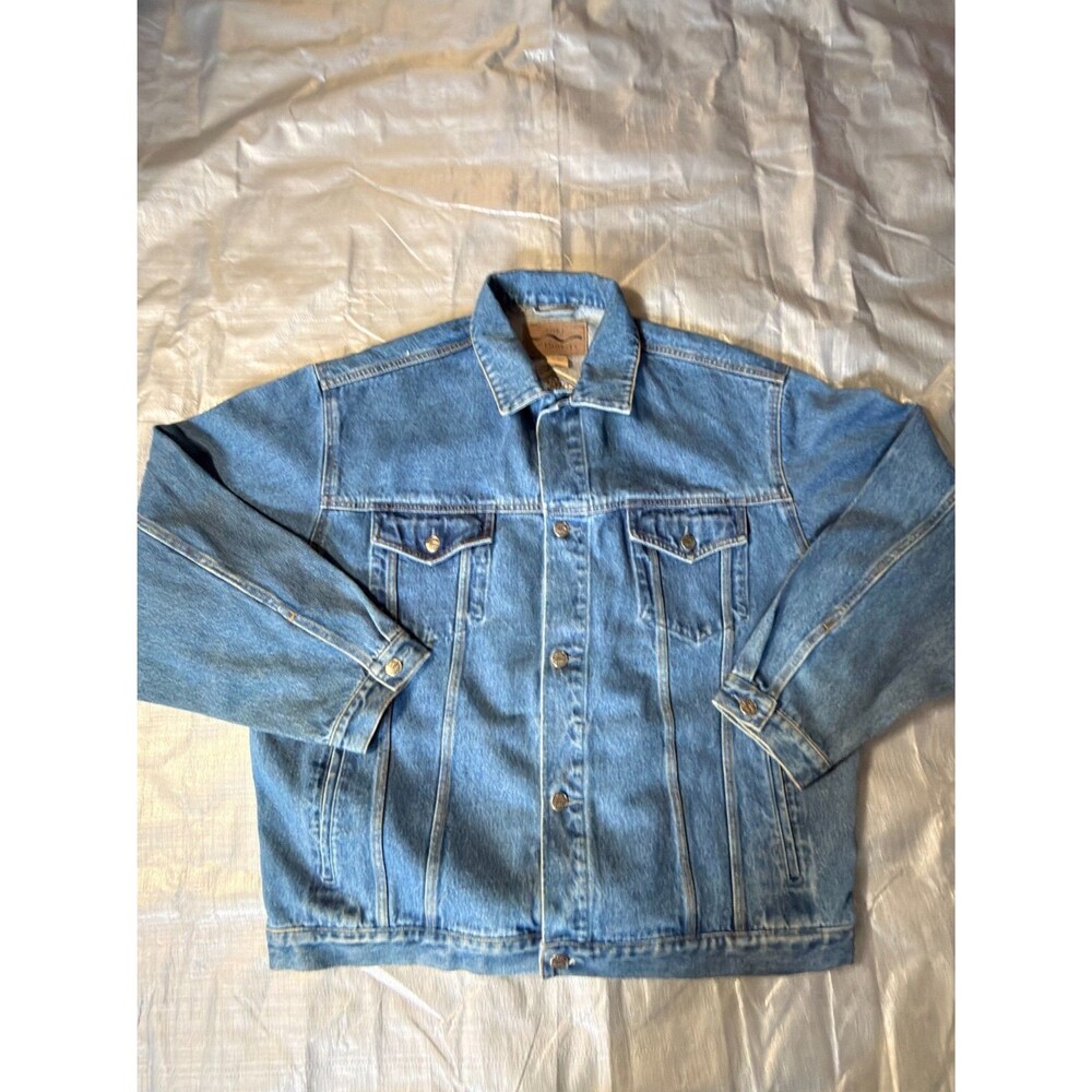 Vintage Port Authority Denim Trucker Jacket Mens XL New Mexico NM Lottery Promo